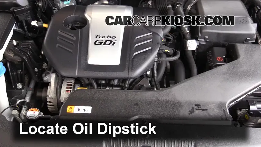 2016 Hyundai Sonata Eco 1.6L 4 Cyl. Turbo Oil Check Oil Level